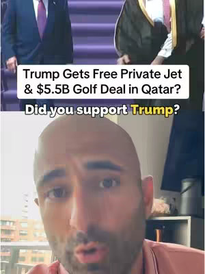The cover image is split into two sections. The upper section shows two men, possibly in a formal setting, one of whom is wearing a suit and the other in Middle Eastern garb. Black text overlays the image, posing a question about a golf deal. The lower section features a close-up of a man with a shaved head, looking directly at the camera, the background is blurred but suggests an indoor setting.