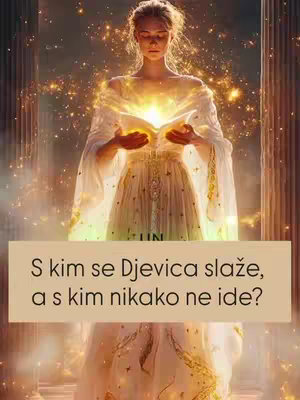 The cover image features a woman standing in front of columns with a mystical, golden light emanating from her held open book. She is wearing a white gown and a text overlay, highlighted in a beige rectangular box, conveying a question.