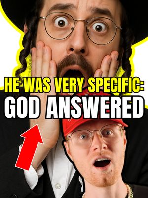 The image is a composite featuring two men, both with expressions of surprise. The background shows a man with a black hat, beard, and glasses, with his hands on his face with open mouthed. The foreground has another man wearing a red cap, glasses and with an open mouthed, also an surprised expression. Text overlays highlight the scene's focus.