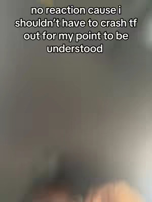 The image is a blurred, slightly out-of-focus selfie. The background appears to be a neutral, possibly indoor setting. Overlayed on the top of the image is white text in a sans-serif font. The central focus is the text, which conveys a message about frustration and the need to be understood.