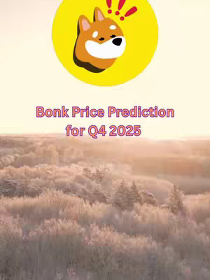 The image features a landscape with misty, frosted trees in the foreground, bathed in the warm light of a sunrise or sunset. Above this scene, there's a graphic of a dog's face inside a yellow circle, and text overlaid in pink.