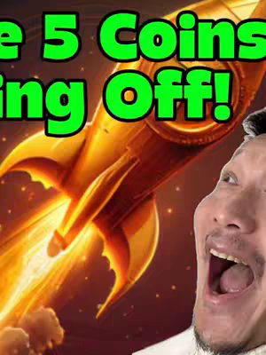 The cover image features an enthusiastic man with an open mouth reaction set against a fiery background with a gold rocket ship blasting off. Bold green text overlays spell out the title.