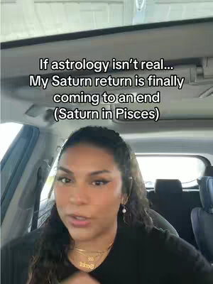 The cover image is a selfie-style video shot from the interior of a car. The main subject is a woman with dark hair and makeup, looking directly at the camera and speaking. Overlayed text provides the hook. The background includes the car's interior, with the front seats and headrests slightly visible.
