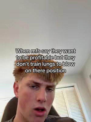 A young man with light brown hair is centered in the frame, looking slightly off-camera with a contemplative expression. Text overlays are positioned above him.