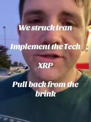 A medium shot shows a man with fair skin against the backdrop of an outdoor, slightly out-of-focus setting. The man has short, light-colored hair, a somewhat serious expression, and is looking slightly off-center. Text overlays are superimposed on the image in a bold, white font, conveying a message. The overall color palette is natural with outdoor lighting evident.