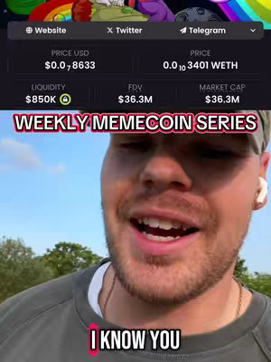 A man with a beard, wearing a white t-shirt, baseball cap, and earphones is featured, smiling and speaking with a background of outdoor scenery and a data display in the top part of the screen and an overlay text in the bottom.