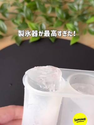 The cover image shows a close-up of a clear ice cube being extracted from a white, cylindrical ice mold. The ice cube is partially transparent, and the mold has a round, plug-like shape from which the ice is being pulled. The background shows a black surface and some green leafy plants.