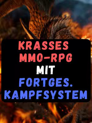 The cover image is a dynamic composition framed vertically. The primary focus is on a stylized, abstract background, evoking flames or fire. Overlaid is a prominently framed black rectangular box, which houses text elements in a bold, colorful design. The text is segmented and features a mix of red and white fonts, grabbing immediate attention against the dark background. Hints of a creature or character appear in the blurred background behind the text box, adding an element of fantasy. The overall layout suggests excitement and urgency.
