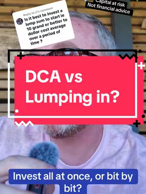 The image features a man with short graying hair and glasses. He is holding a microphone, and the center of the image features a large, pink banner with white text. Above his head, there is a speech bubble containing text, and other text elements are placed around the image.