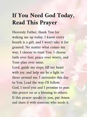 The cover image displays a soft, blurred background with a central block of text in a simple, readable font. The text is formatted like a prayer.
