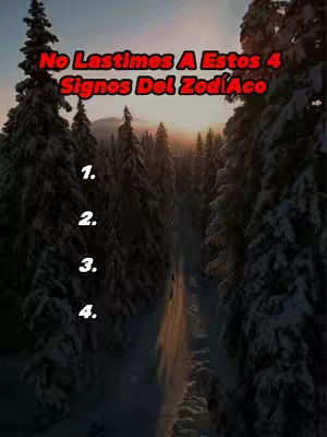 A vertical image showing a winter forest scene. Snow-covered pine trees frame a central path that leads into the bright sunlight streaming through the trees. Text overlays in a red font are positioned at the top and the numbers 1-4 are placed below, next to the middle of the forest scene.