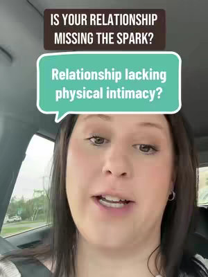 A woman in a car with text overlays discussing relationship issues. The background is blurred showing an overcast day.