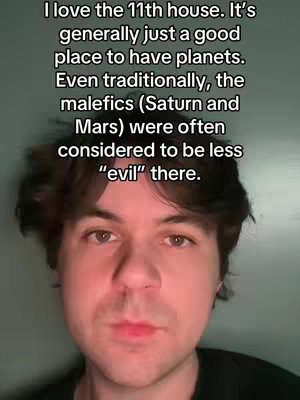 A medium shot shows a man's face within the frame, with text overlaid at the top. The man has short, dark hair and light skin, and he is looking directly at the camera. The background is a blurred gradient. The text at the top appears to be a statement relevant to the subject of the video.