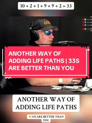 The image shows a man with a black hat with letters "GG", sunglasses, and a microphone. The image contains text overlay with numerical calculations and the video title within a pink rectangular box.