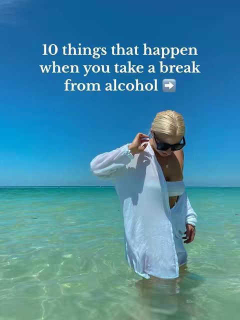 A woman in a white cover-up stands in shallow, turquoise water. Clear blue sky forms the background.  Overlay text in the center announces the video’s topic. The woman is blonde and wearing sunglasses.