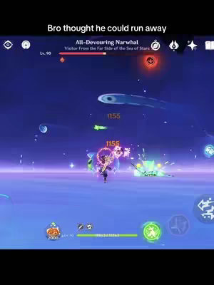 The cover image shows a scene from a video game with a dynamic action. In a dark blue-purple environment, a central character, likely a game avatar, is engaged in combat. Energy-based attacks and particle effects are visible. Floating objects and text overlays give context to the game. The composition is vertical.