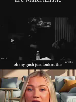 The cover photo is composed of a split image. The top half is a black and white scene of a group of people in a room, while the bottom half showcases a woman with blonde hair looking surprised. Text is overlaid on both halves.