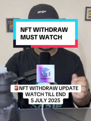 A man wearing a bingx cap, a dark t-shirt and a microphone. The image is overlaid with text in a rectangle with a light blue gradient and red accent. Below is a rectangular box containg information about the update.