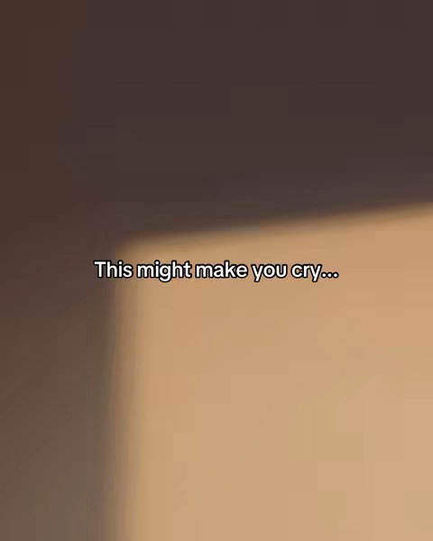 The image shows a gradient background with a text overlay at the bottom. The background transitions from a darker hue at the top to a lighter tone at the bottom, with soft edges and no distinct shapes or figures. The text overlay, in a clean white font, reads "This might make you cry…".