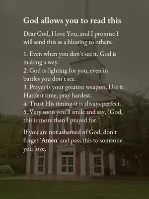 Image features a church building in the background, with text overlayed on top. The text has a gray background and a white font, highlighting the message. The composition is simple and uses natural lighting.