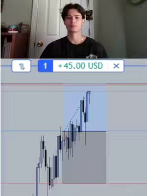 The cover image shows a split screen. The top part features a young man looking towards the camera, the bottom half shows a trading chart with a blue highlight area.