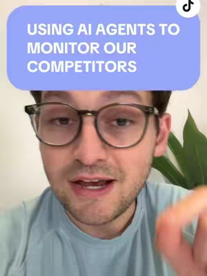 A close-up shot of a man with glasses. Above him is a blue rectangular text overlay with white text.