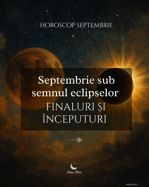 The cover image displays a stylized depiction of a celestial event, likely an eclipse, set against a cosmic background. Two prominent celestial bodies, resembling planets or moons, are partially obscured, creating a sense of overlapping. The color palette is rich, with deep blues and oranges forming the backdrop, and a gradient effect suggesting the sun's rays or a powerful light source. The layout has text elements overlaid, with the words set in a bold, readable font, suggesting headlines of some sort and further text, stacked closely together. It uses a dark, square background for the main text, and a subtle arrow graphic to balance the elements.