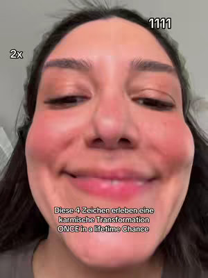 The cover image shows a close-up of a woman's face, with numbers and text overlays. She is smiling, cheeks are flushed. There is text along the bottom describing the content.