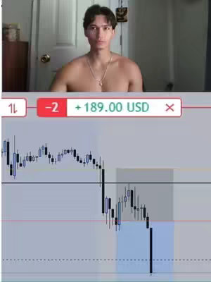 The cover image is split into two main sections: the upper portion showing a shirtless man looking directly at the camera, and the lower portion presenting a financial trading platform's interface, with stock charts and trading indicators. The man is positioned in front of a plain backdrop, possibly a room, with a door visible behind him. The trading interface displays real-time financial information, including a chart and profit/loss data.