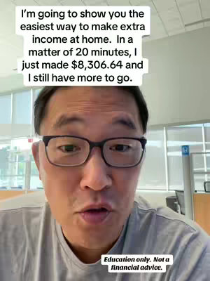 A selfie-style video with text overlay. The frame is a close-up of a man's face, with text in a rectangle at the top. The man is wearing glasses and looking forward. The background is a bright, indistinct interior.