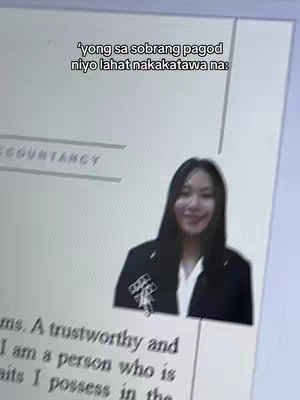 A smiling person is the focus, overlaid on a document with the word "ACCOUNTANCY". There is text overlayed at the top of the image.