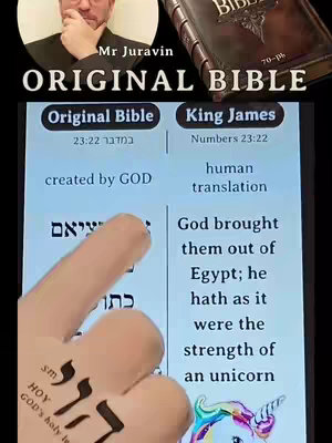 The cover image is a vertical split screen. The left side shows a text comparison between the "Original Bible" and the King James version. The right side contains text that compares the verses. The foreground features a person's hand holding a phone or tablet, with a portion of the texts highlighted.