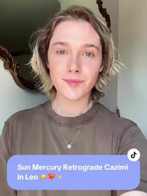 A close-up shot of a person with light skin and blonde hair looking directly at the viewer. They are wearing a brown shirt and a necklace. A text overlay in a rounded rectangle at the bottom of the image displays the title of the video.