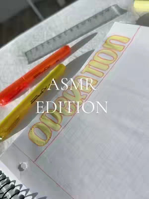 The cover image shows a notebook open on a white surface, featuring a title written in yellow and orange, along with orange and yellow highlighters, and a silver ruler in the background.