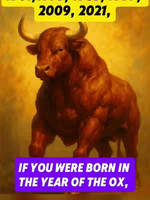 The image shows a muscular brown ox in a dynamic pose set against a golden, textured background. The ox, rendered with detailed shading, faces the viewer showcasing its powerful build. Superimposed elements consist of text overlayed in the image.