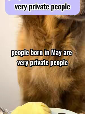 The cover image features a close-up of a dog, with text overlays. The dog has brown fur and its fur texture dominates the frame, partially obscuring the background. The text overlay reads, "very private people", and "people born in May are very private people", creating a contrast with the dog's fur and the textual elements. The composition is simple, focusing on the dog's fur and the overlaid text.