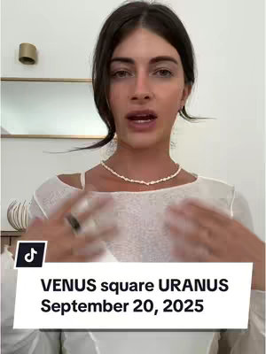 A woman with brunette hair is positioned in front of a neutral interior setting with lighting. The woman is wearing a white top, and hands are included on the frame as she speaks. At the bottom, a white box shows the date and event information in bold, dark text