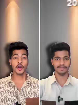 The cover image features a split view of the same man in two different settings. On the left, he is wearing a patterned shirt with a microphone visible. On the right, he is wearing a plain shirt. In the background are two sections of an illuminated column.