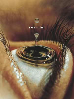 A close-up shot of a human eye, with a tear forming and dropping. The eye is in sharp focus. The colors are warm, with brown undertones and a water droplet.