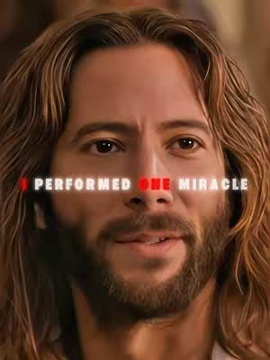 A close-up shot of a man with shoulder-length brown hair and a beard, his gaze directed forward. The image is lit with warm tones, and text is overlaid horizontally across his face.
