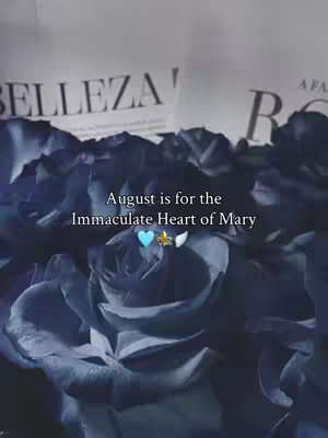 The image features an artistic composition with a soft, dark blue color palette. In the foreground, a cluster of blue roses is prominent, suggesting depth and texture. Overlaying the flower arrangement, text is displayed in a clean, modern font. The background is diffused, possibly hinting at a more formal setting. The overall aesthetic is elegant and serene.