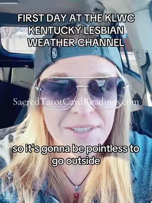 A selfie-style video with the creator in a car, wearing sunglasses and a hat. Text overlays the image.