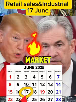 The cover image uses a montage consisting of heads shots of Donald Trump and Jerome Powell set against a blurred background and a calendar which highlights June 17, 2025.