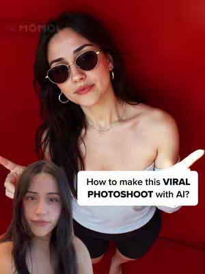 A selfie-style video cover featuring a woman in sunglasses and a white top against a red background. The cover also has the image of another woman in the left corner, and text overlay is placed on the bottom right corner. 