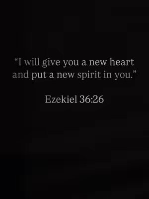 A minimalist image with a stark black background. The text is a light gray color. The text features a quote from Ezekiel and the biblical reference.