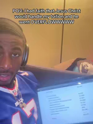 The cover image features a young Black man looking into the camera, wearing a blue jersey and headphones. Behind him, a portion of a laptop screen is visible. The text overlay is present at the top with white font.