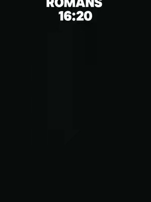 The image is a simple, minimalist design with a black background. At the top, in white, is the text "ROMANS" stacked above "16:20". The composition is straightforward with the text as the sole visual element.