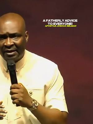 The cover image features Apostle Joshua Selman speaking into a microphone. He is wearing a light-colored shirt, and a watch is visible on his wrist. Text overlays the image.