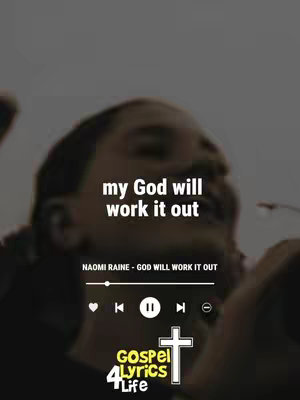 The cover image features a low-angle shot of a person with emphasis on the face, set against a muted backdrop. The dominant colors are neutral, with the person's skin tone providing contrast. Text overlays include a phrase in a clean, white font and a music player graphic with the gospel lyrics 4 life logo.