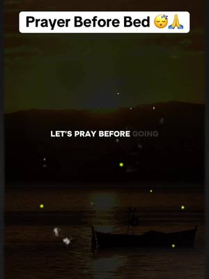 A serene, dark image depicting a sunset scene over water. The sky transitions from warm oranges and yellows to darker tones, suggesting dusk. In the foreground, a silhouette of a boat is visible on the water. Animated glittering lights are scattered across the image, and text is overlaid at the top and center, creating a calm and reflective atmosphere.